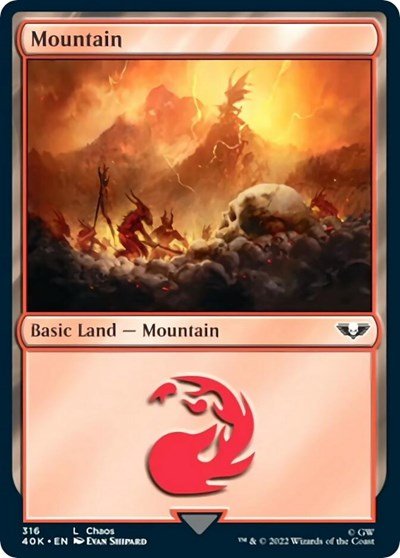 Mountain (316) (Universes Beyond: Warhammer 40K) Near Mint - for just $0.30! 
