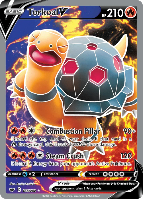 Torkoal V (188/202) [Sword & Shield: Base Set] - for just $2! 