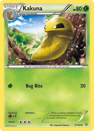 Kakuna 002/160 - XY  Primal Clash - for just $0.05! 