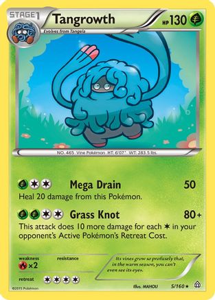 Tangrowth 005/160 - XY  Primal Clash Reverse Holofoil - for just $0.28! 