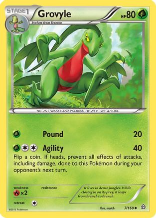 Grovyle 007/160 - XY  Primal Clash - for just $0.19! 