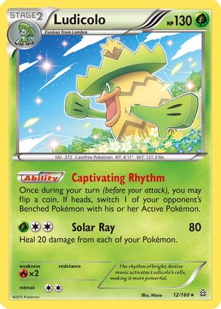 Ludicolo 012/160 - XY  Primal Clash Holofoil - for just $0.37! 