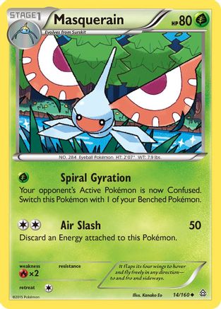 Masquerain 014/160 - XY  Primal Clash - for just $0.05! 