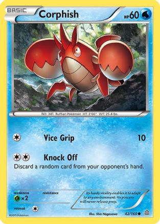 Corphish 042/160 - XY  Primal Clash Reverse Holofoil - for just $0.27! 
