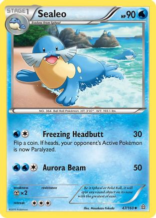 Sealeo 047/160 - XY  Primal Clash Reverse Holofoil - for just $0.23! 