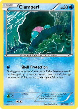 Clamperl 049/160 - XY  Primal Clash Reverse Holofoil - for just $0.20! 