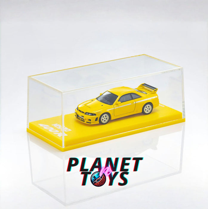 Kyosho 1:64 Nissan Nismo 400 R with MOTN LED Base Compatible – Yellow - for just $16.99! 