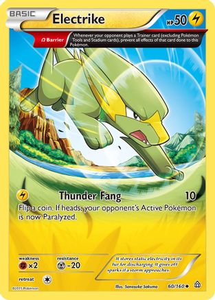 Electrike (Omega) 060/160 - XY  Primal Clash Reverse Holofoil - for just $0.26! 