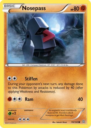 Nosepass 078/160 - XY  Primal Clash - for just $0.05! 
