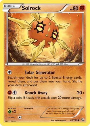 Solrock 083/160 - XY  Primal Clash - for just $0.05! 