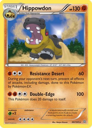Hippowdon 088/160 - XY  Primal Clash Reverse Holofoil - for just $0.32! 
