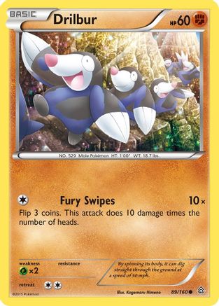 Drilbur 089/160 - XY  Primal Clash Reverse Holofoil - for just $0.21! 