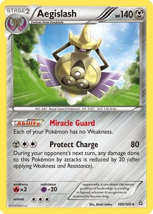 Aegislash 100/160 - XY  Primal Clash Holofoil - for just $0.28! 