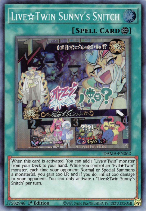 Live Twin Sunny's Snitch [DAMA-EN062] Super Rare - for just $0.90! 