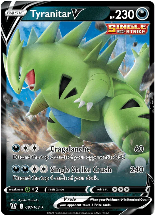 Tyranitar V (097/163) [Sword & Shield: Battle Styles] - for just $0.40! 