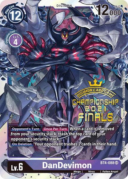 DanDevimon [BT4-088] (2021 Championship Finals Event Pack Alt-Art Gold Stamp Set) [Great Legend Promos] - Just $21! Shop now at Retro Gaming of Denver