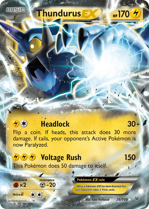 Thundurus EX (26/108) [XY: Roaring Skies] - for just $0.85! 
