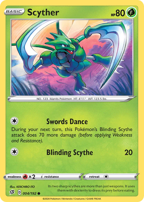 Scyther (004/192) [Sword & Shield: Rebel Clash] - for just $0.10! 