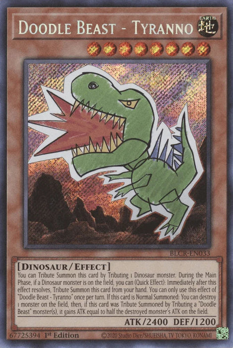 Doodle Beast - Tyranno [BLCR-EN033] Secret Rare - for just $0.15! 