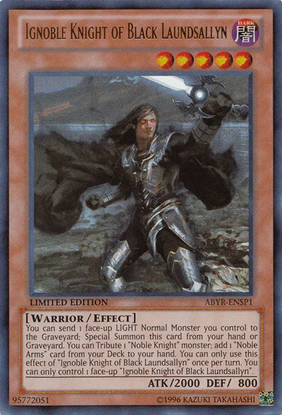 Ignoble Knight of Black Laundsallyn [ABYR-ENSP1] Ultra Rare - for just $0.25! 