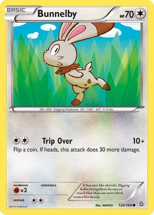 Bunnelby 120/160 - XY  Primal Clash Reverse Holofoil - for just $0.20! 
