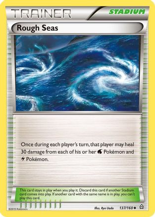 Rough Seas 137/160 - XY  Primal Clash Reverse Holofoil - for just $0.85! 