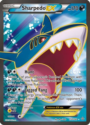 Sharpedo EX (Full Art) 152/160 - XY  Primal Clash Holofoil - for just $12.44! 