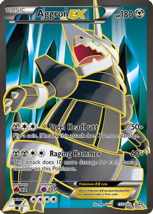Aggron EX (Full Art) 153/160 - XY  Primal Clash Holofoil - for just $10.08! 