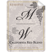 MW Rose Blend Wine Bottle Self Prop Adhesive Label - for just $3! 