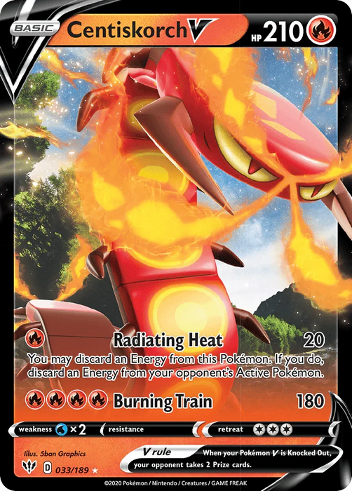 Centiskorch V (033/189) [Sword & Shield: Darkness Ablaze] - for just $0.30! 