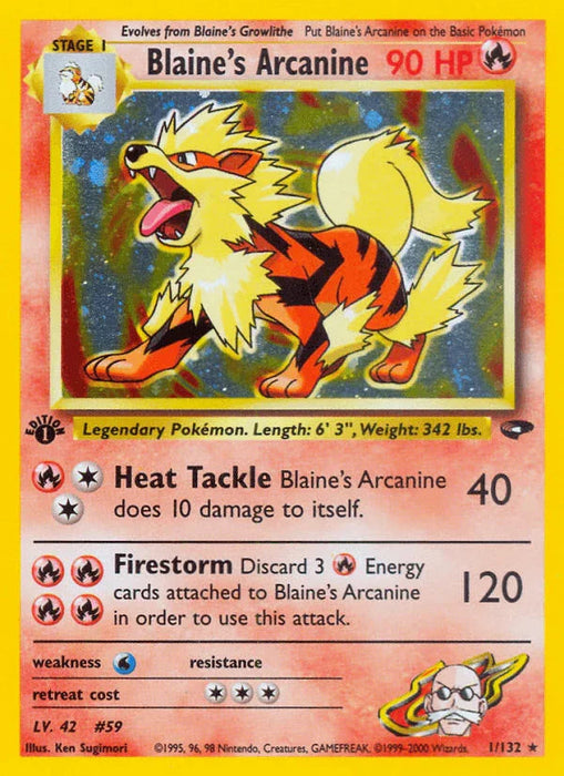 Blaine's Arcanine (1/132) [Gym Challenge 1st Edition] - for just $121.50! 