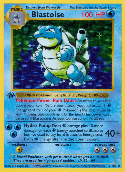 Blastoise (2/102) (Shadowless) [Base Set 1st Edition] - for just $520! 