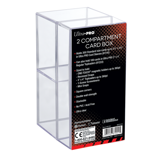 Ultra PRO: Card Box - Two Compartment (Clear) - for just $0! 