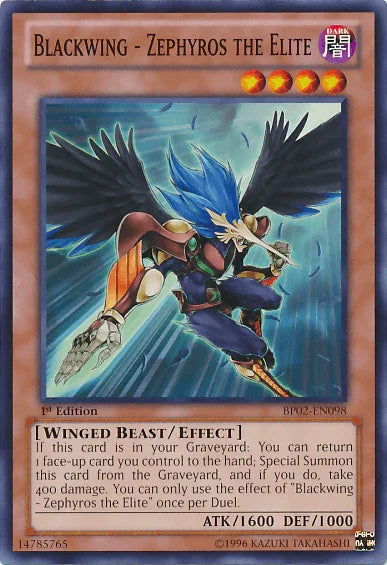 Blackwing - Zephyros the Elite [BP02-EN098] Mosaic Rare - for just $0.30! 
