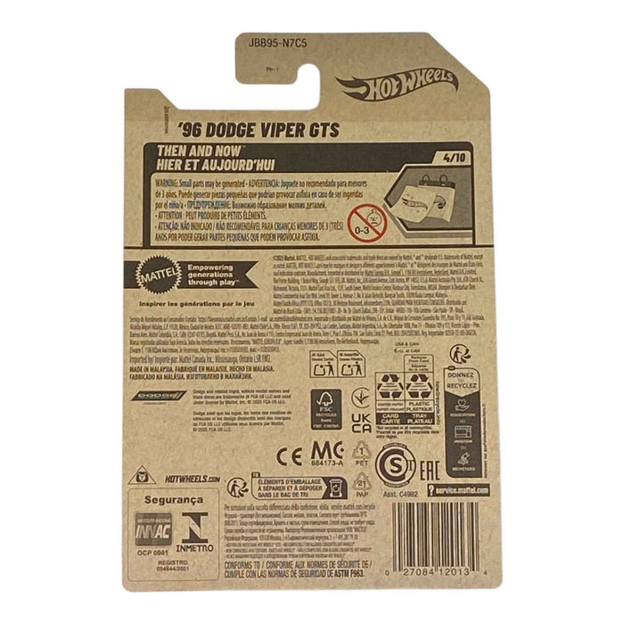 Hot Wheels '96 Dodge Viper GTS - Then and Now Series 4/10 - for just $1.79! 