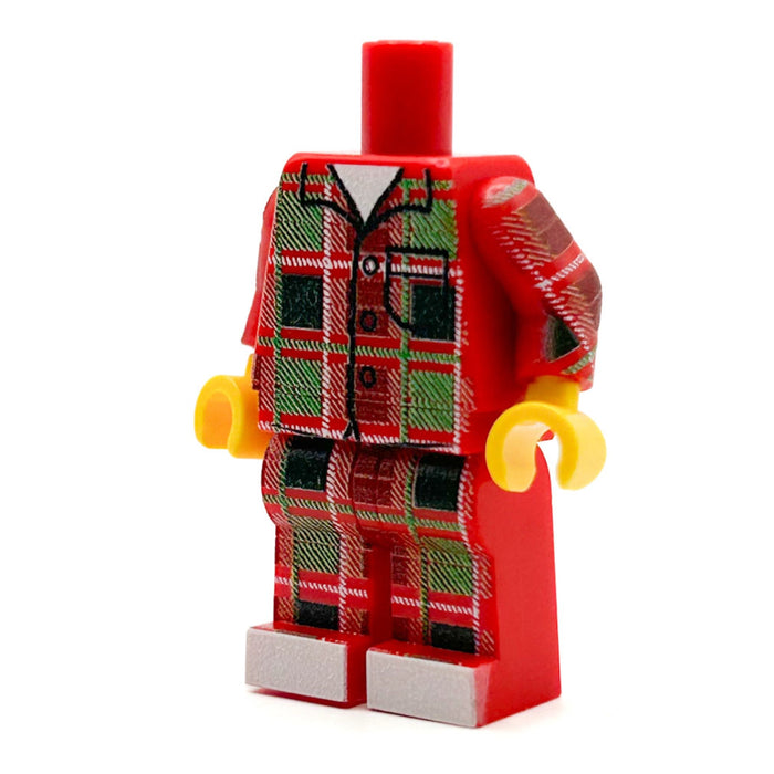 Christmas Flannel PJs Minifig Body made using LEGO parts - B3 Customs - Just $11.99! Shop now at Retro Gaming of Denver