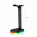 Desktop Gamer 2 In 1 RGB Headphone Stand Power Strip Desk Gaming Headset Holder With 2 USB Charging Earphone Hanger - for just $67.20! 