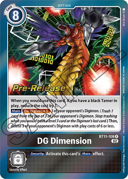 DG Dimension [BT11-108] [Dimensional Phase Pre-Release Promos] - Just $0.50! Shop now at Retro Gaming of Denver