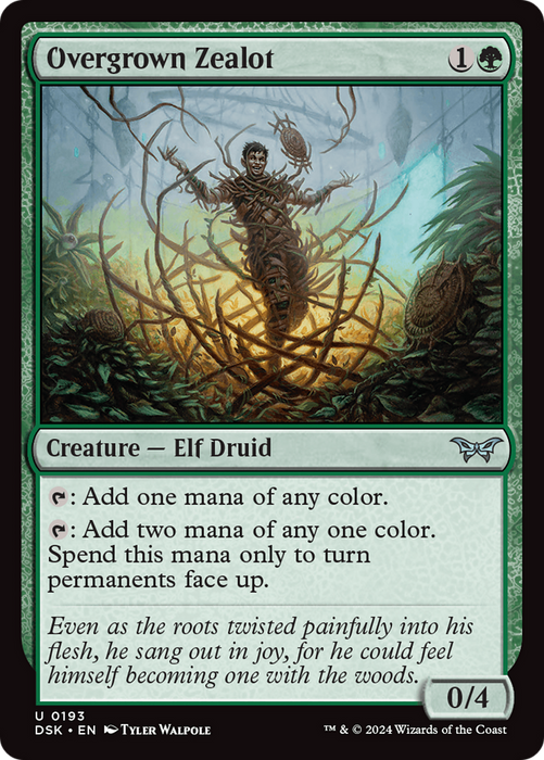 Overgrown Zealot (DSK-193) - Duskmourn: House of Horror Foil - for just $0.07! 
