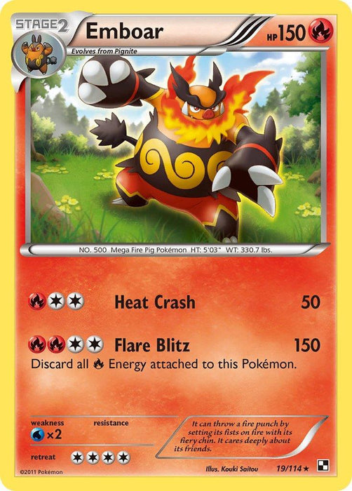 Emboar (19/114) (Theme Deck Exclusive) [Black & White: Base Set] - for just $0.55! 