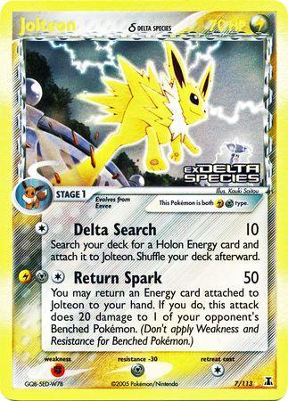 Jolteon (7/113) (Delta Species) (Stamped) [EX: Delta Species] - for just $85! 