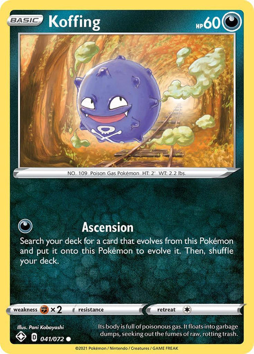 Koffing (041/072) [Sword & Shield: Shining Fates] - for just $0.10! 