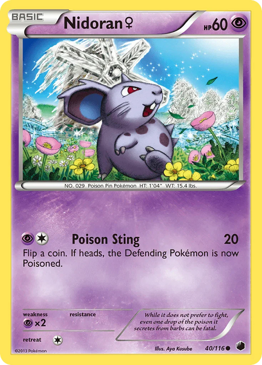 Nidoran (40/116) (Female) [Black & White: Plasma Freeze] - for just $0.20! 