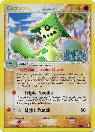 Cacturne (15/100) (Delta Species) (Stamped) [EX: Crystal Guardians] - for just $7.50! 