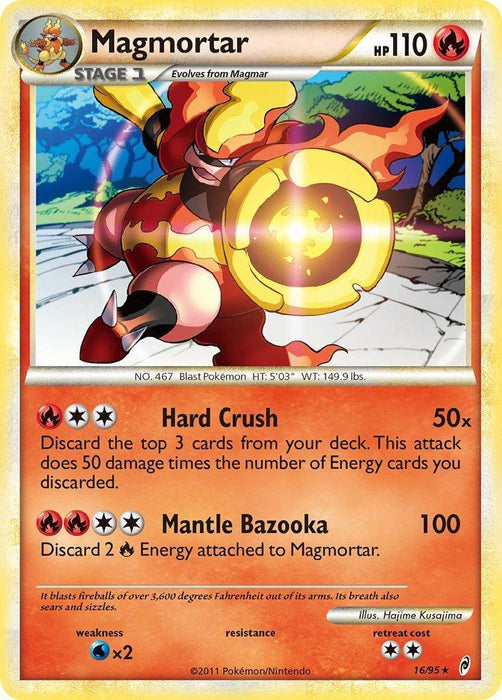 Magmortar (16/95) (Theme Deck Exclusive) [HeartGold & SoulSilver: Call of Legends] - for just $0.50! 