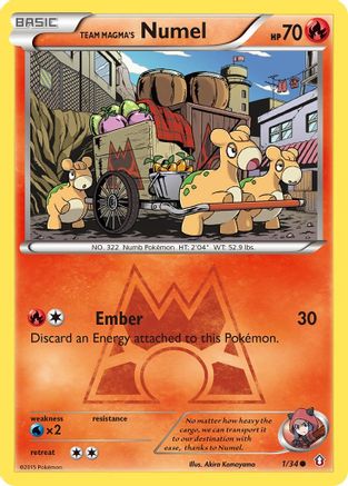 Team Magma's Numel 001/34 - Double Crisis Reverse Holofoil - for just $1.99! 