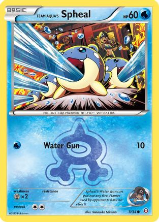 Team Aqua's Spheal 003/34 - Double Crisis Reverse Holofoil - for just $2.15! 