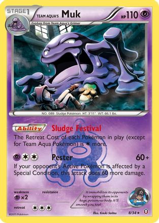 Team Aqua's Muk 008/34 - Double Crisis Holofoil - for just $0.47! 