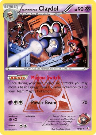 Team Magma's Claydol 011/34 - Double Crisis Holofoil - for just $0.32! 