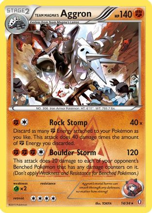 Team Magma's Aggron 014/34 - Double Crisis Holofoil - for just $0.84! 